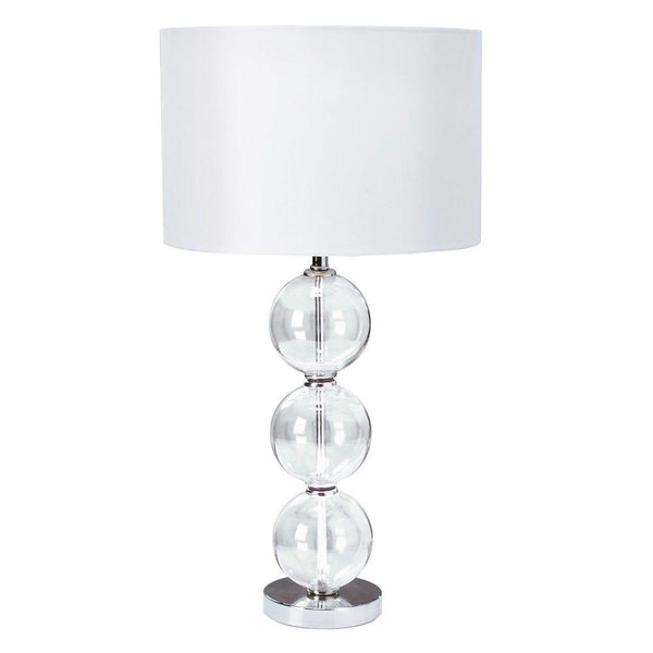 Bliss Glass Ball Stacked Table Lamp - White Shade 1