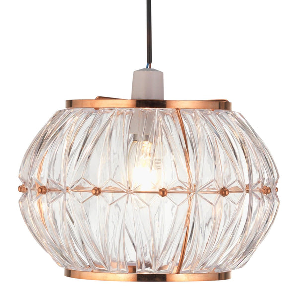 Mana Easy Fit Copper & Acrylic Ceiling Lamp Shade