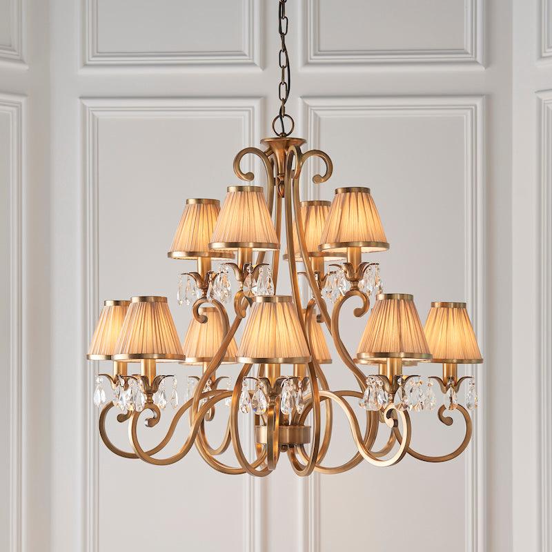 Oksaana brass chandelier 63521 living room image