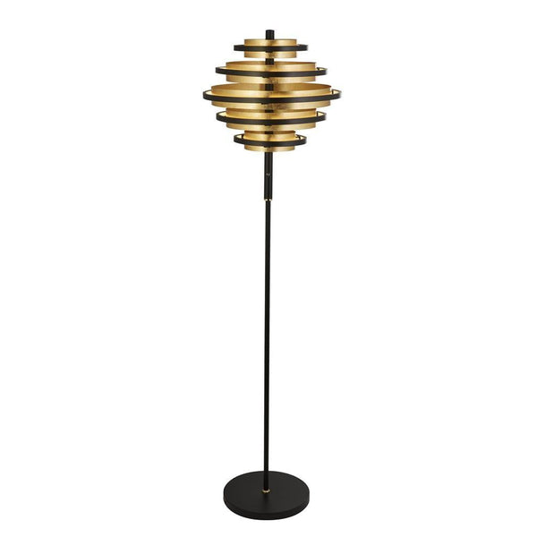 Searchlight Hive Black/Gold Leaf 5 Light LED Floor Lamp by Searchlight Lighting 1