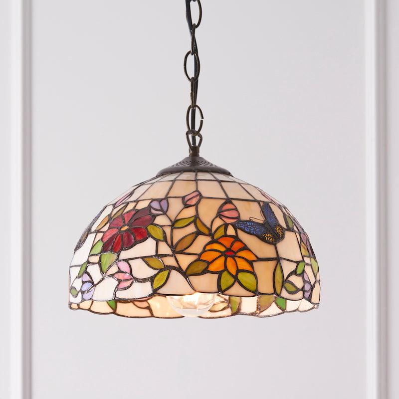 Butterfly Small Tiffany Ceiling Light - Single Bulb Fitting