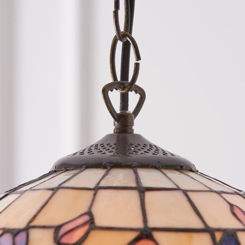 Butterfly Small Tiffany Ceiling Light - Single Bulb Fitting