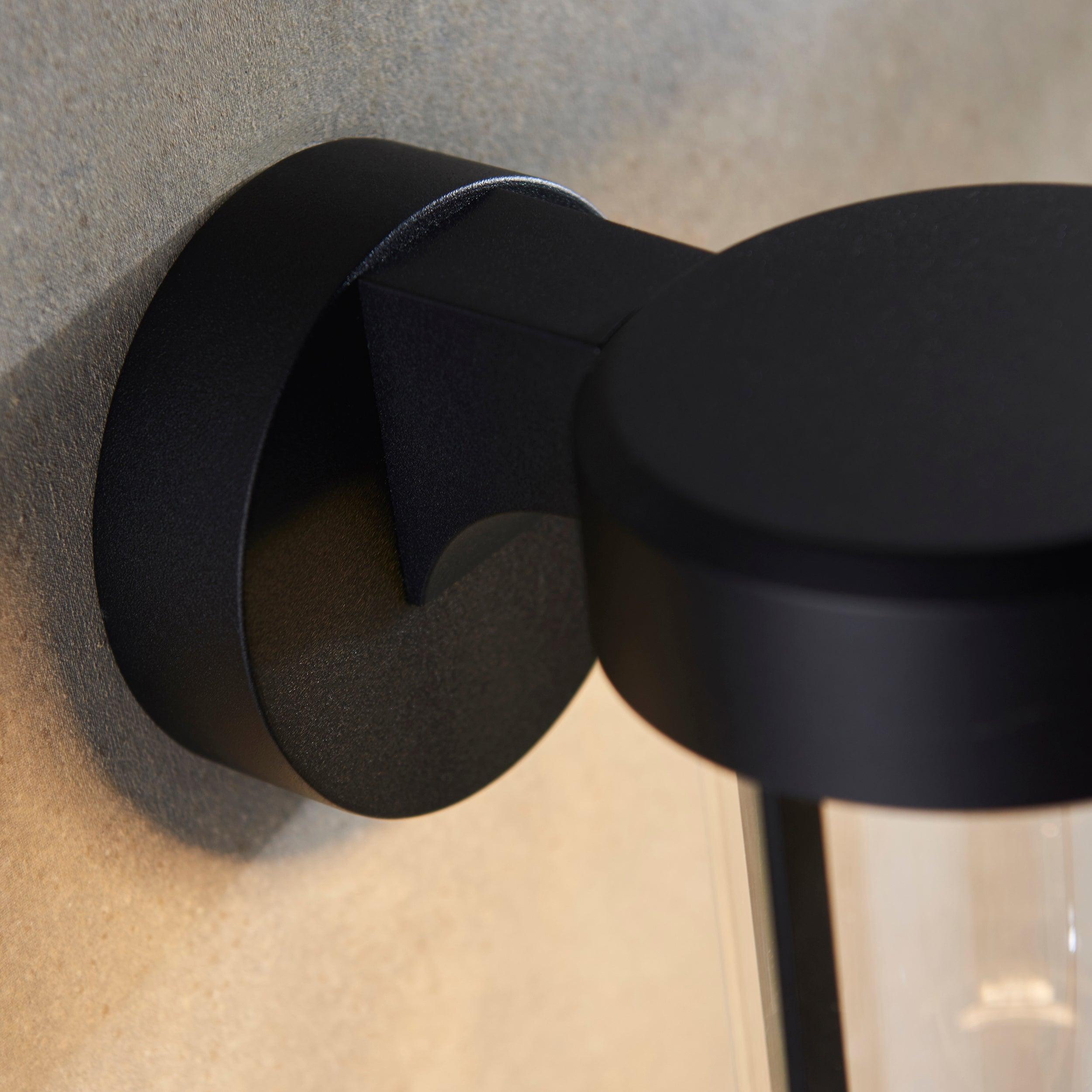 newquay large black outdoor led wall light close fitting image