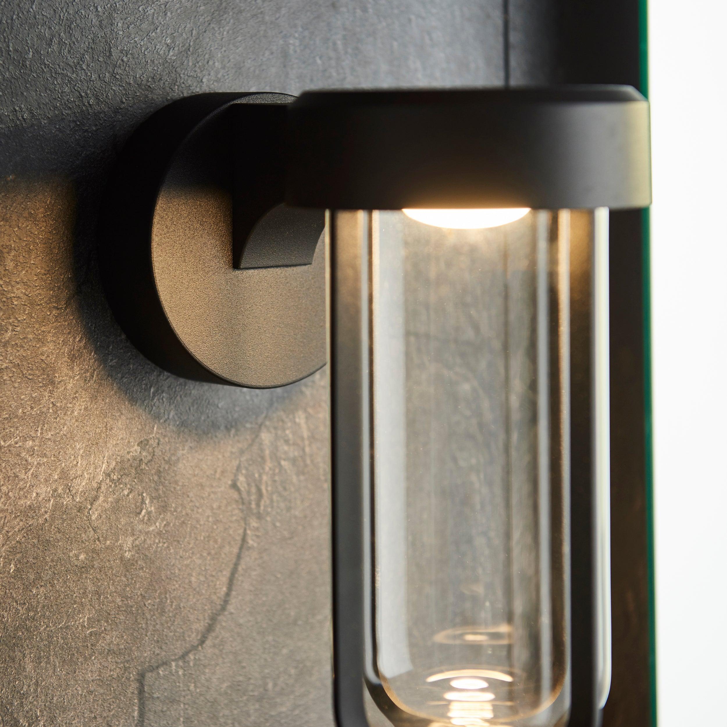 newquay large black outdoor led wall light Hallway Lighting Close Up