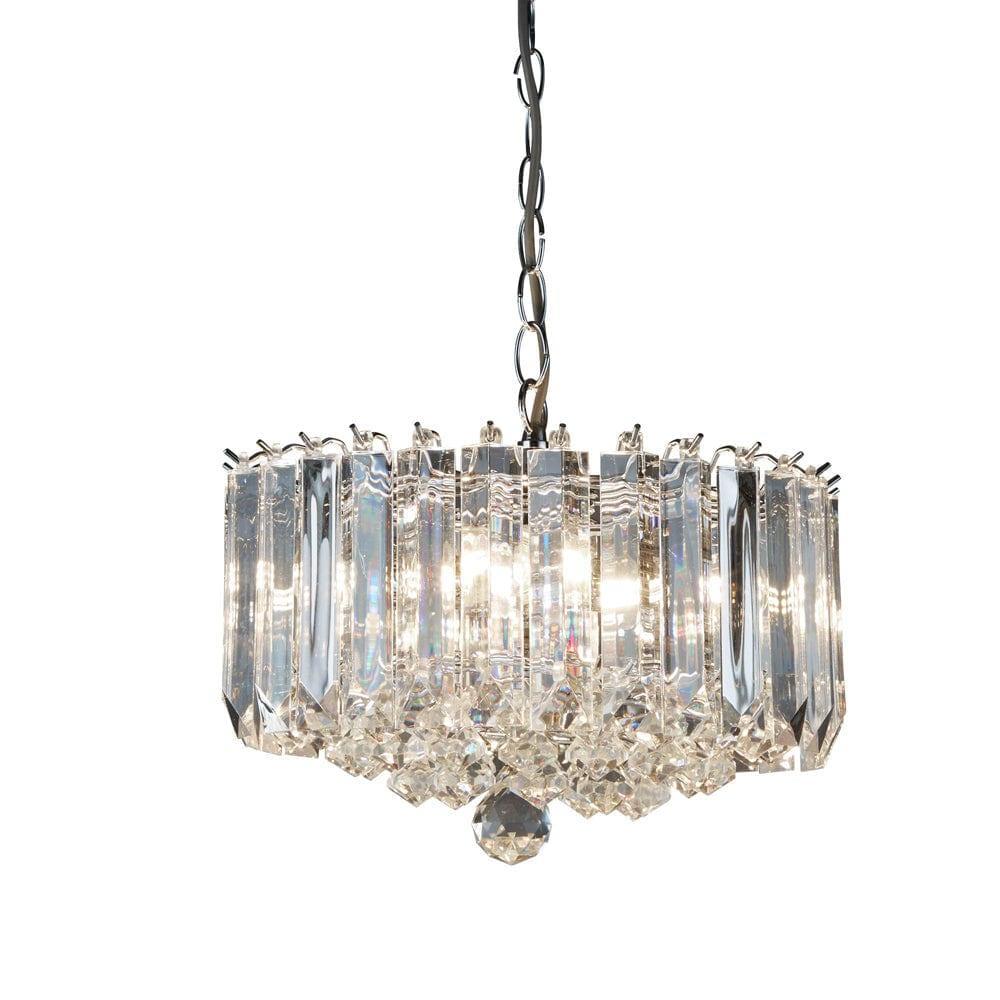 Sigma 4 Light Chrome & Acrylic Flush Ceiling Light-Ceiling Pendant Lights-1-Tiffany Lighting Direct