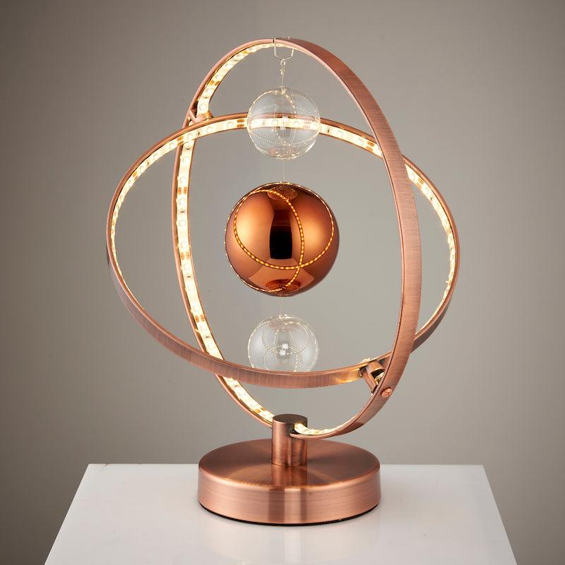 Endon Muni Copper with Clear & Copper Glass Table Lamp 2