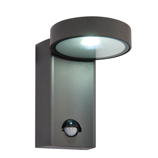 Oreti PIR Sensor LED Grey Outdoor Wall Light IP44 11.6W