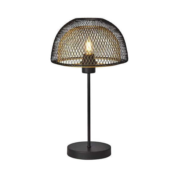 Honeycomb Double Layered Black & Gold Mesh Table Lamp 1
