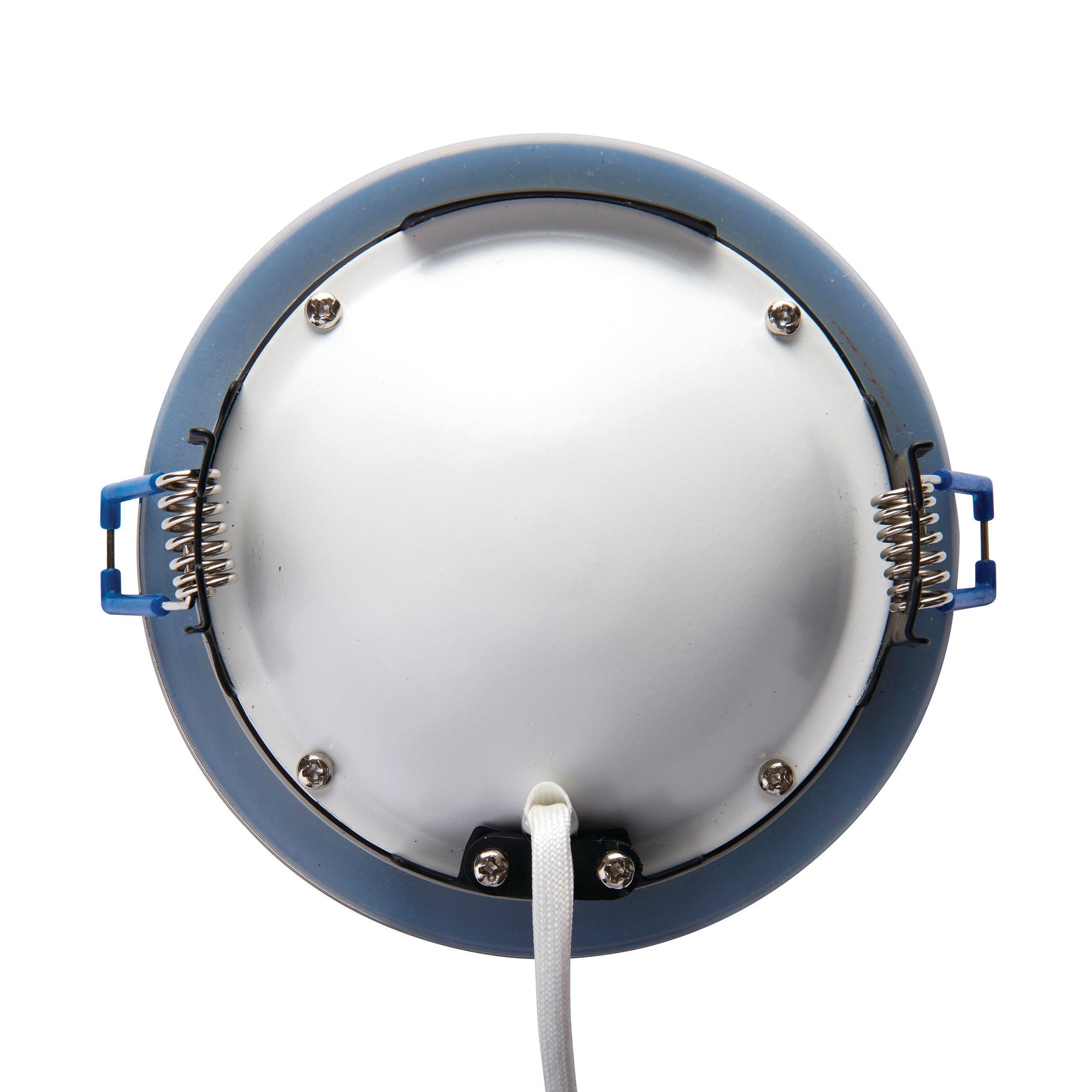 orbitalplus matt white recessed ceiling light ip65 9w 1 by saxby lighting, close up image 185