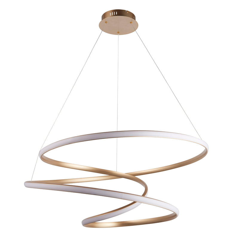 Helice Modern Spiral Gold LED Ceiling Pendant Light