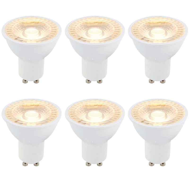 6 X GU10 LED 6W 38 Degree Warm White Bulb