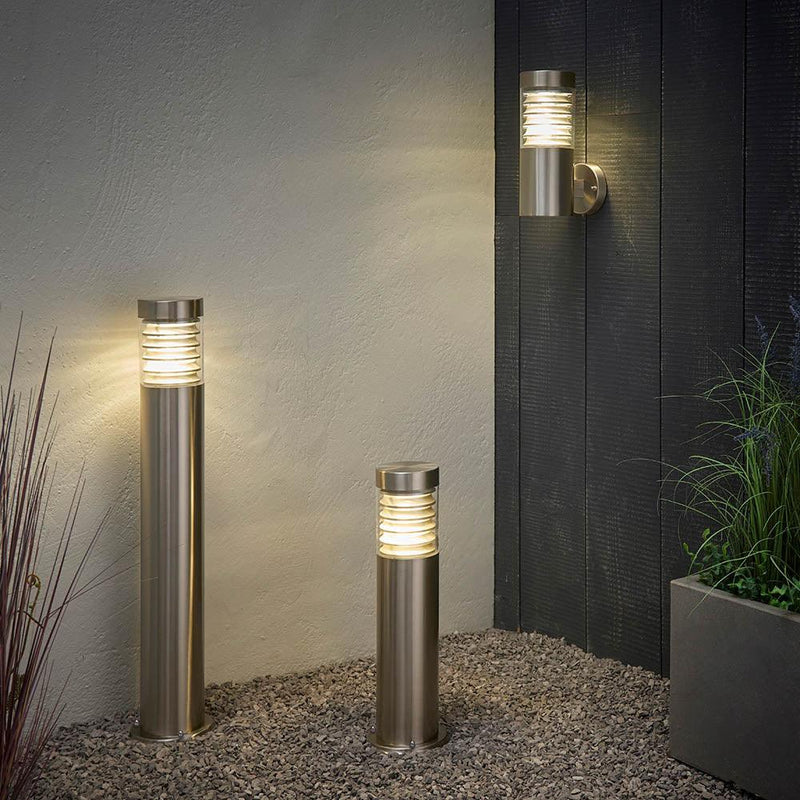 Equinox LED 1 Light Brushed Stainless Steel Outdoor Lamppost