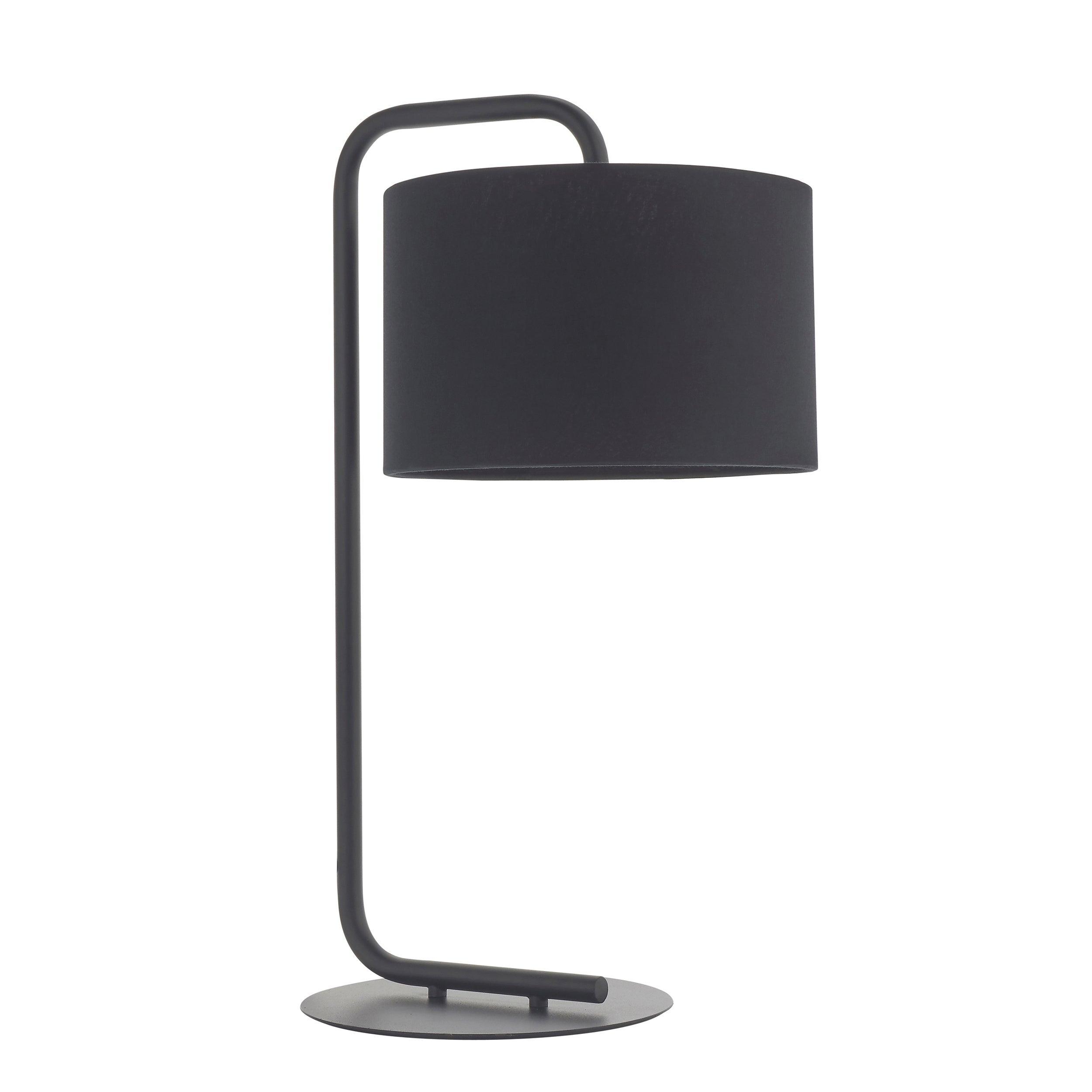 Dorset Black Table Lamp - Black 23cm Shade-Living Lights-Living-Room-Tiffany Lighting Direct-[image-position]