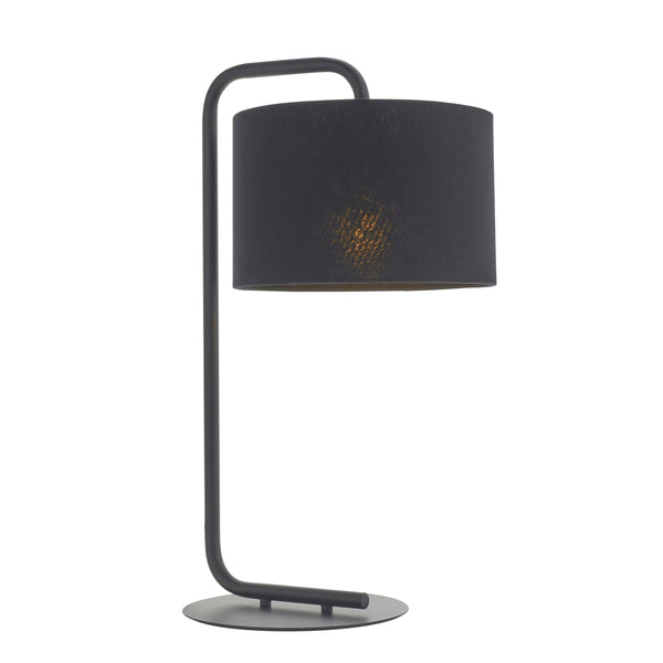 Dorset Black Table Lamp - Black 23cm Shade-Living Lights-Living-Room-Tiffany Lighting Direct-[image-position]
