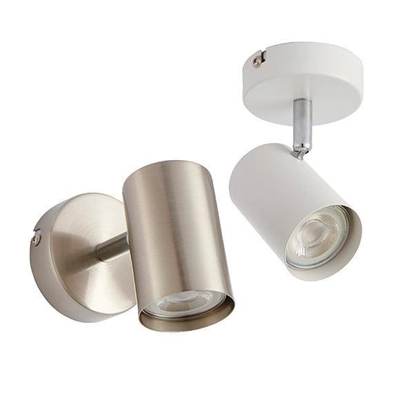 arezzo satin chrome spotlightby Saxby Lighting, close up image
