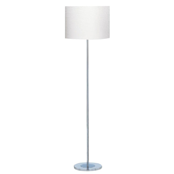 Searchlight Carter Chrome Floor Lamp - Ivory Drum Shade by Searchlight Lighting 1