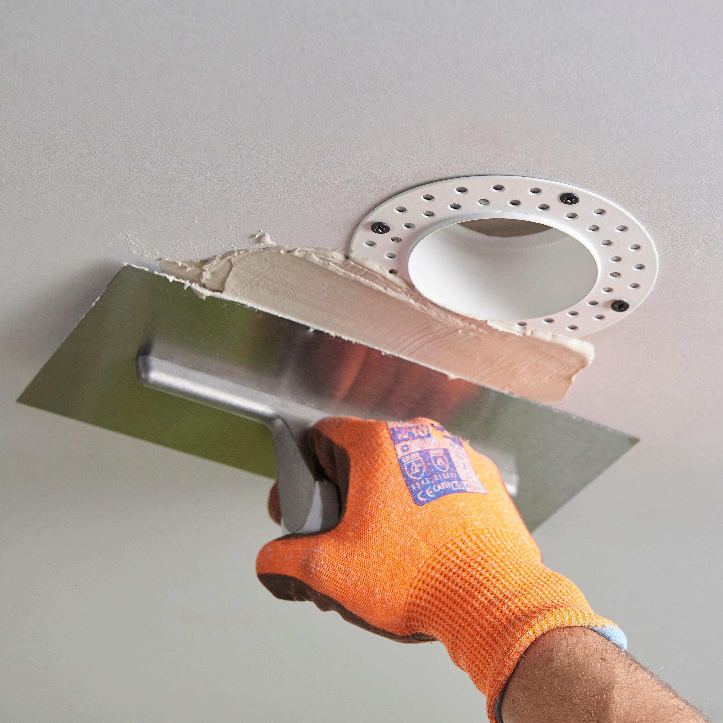 shieldeco trimless recessed ceiling light bezel round by saxby lighting, close up image 38