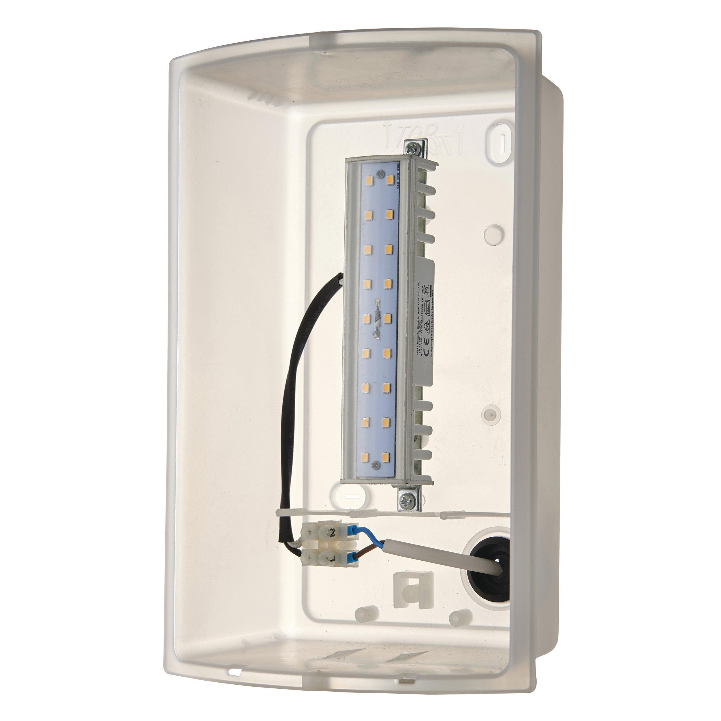 bianco led outdoor wall light ip44 7w by saxby lighting, close up image 164