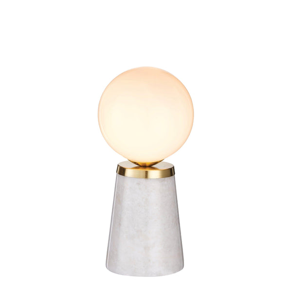Endon Otto 1 Light Gloss Grey Marble Table Lamp 1