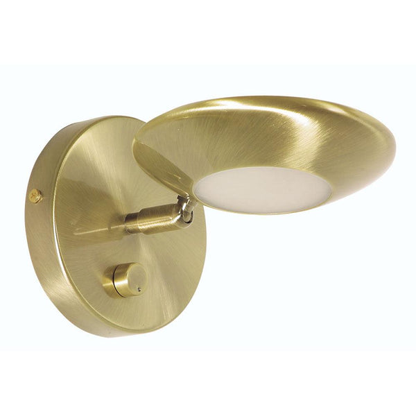 Trento Antique Brass Wall Light - Adjustable & Integrated Dimmer image 1