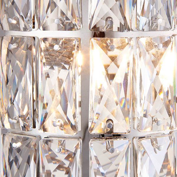 Endon Verina Clear Crystal & Chrome Finish Wall Light