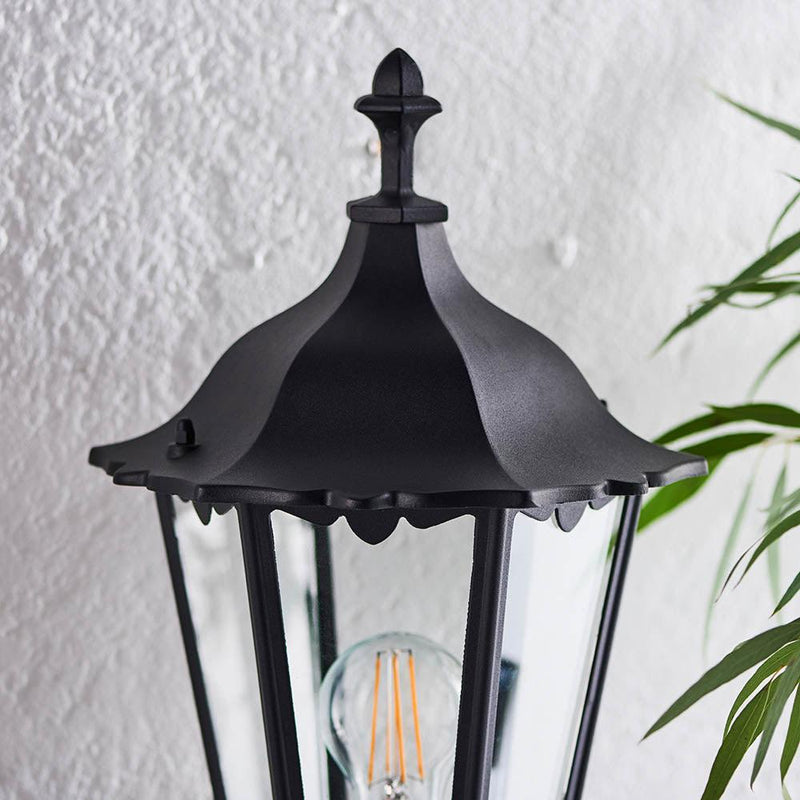 Endon Burford Black Outdoor Wall Light With PIR
