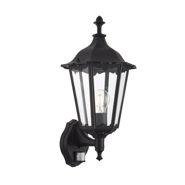 Endon Burford Black Outdoor Wall Light With PIR
