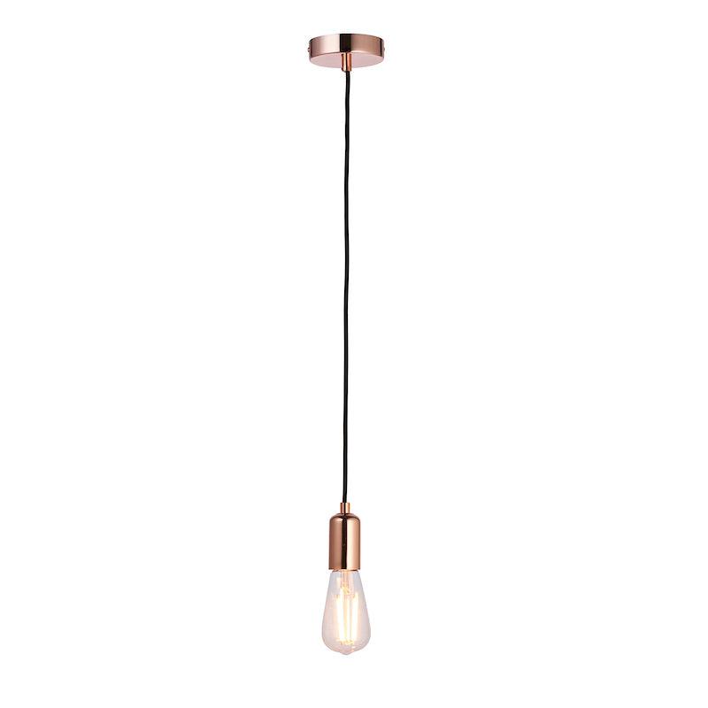 Studio 1lt CopperCeiling Pendant Light by Endon Lighting skinny