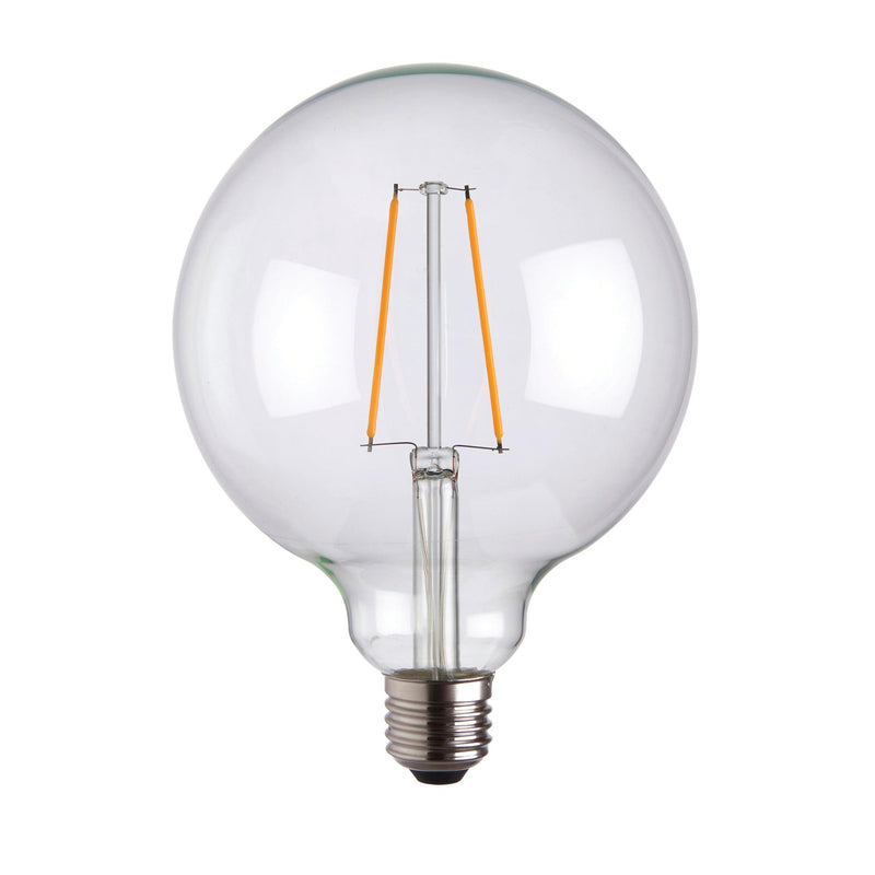 E27 LED Large Globe Filament LED 2w Light Bulb - 125mm Dia