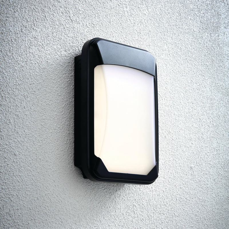 Lucca Black Small LED Outdoor Wall Light IP65 15W