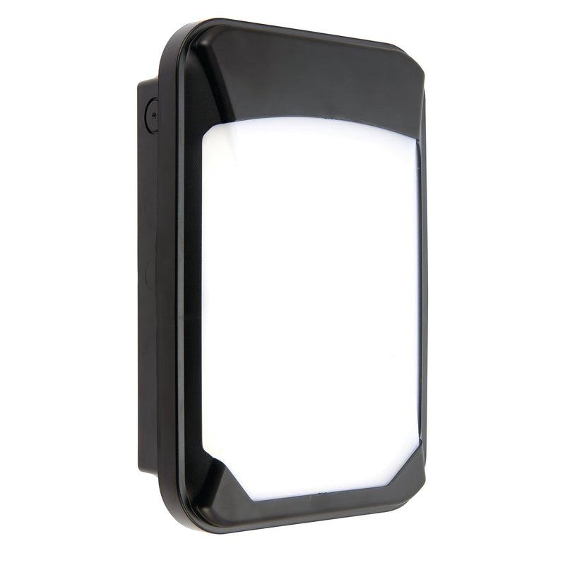 Lucca Small Black Outdoor Wall Light with Microwave Sensor IP65