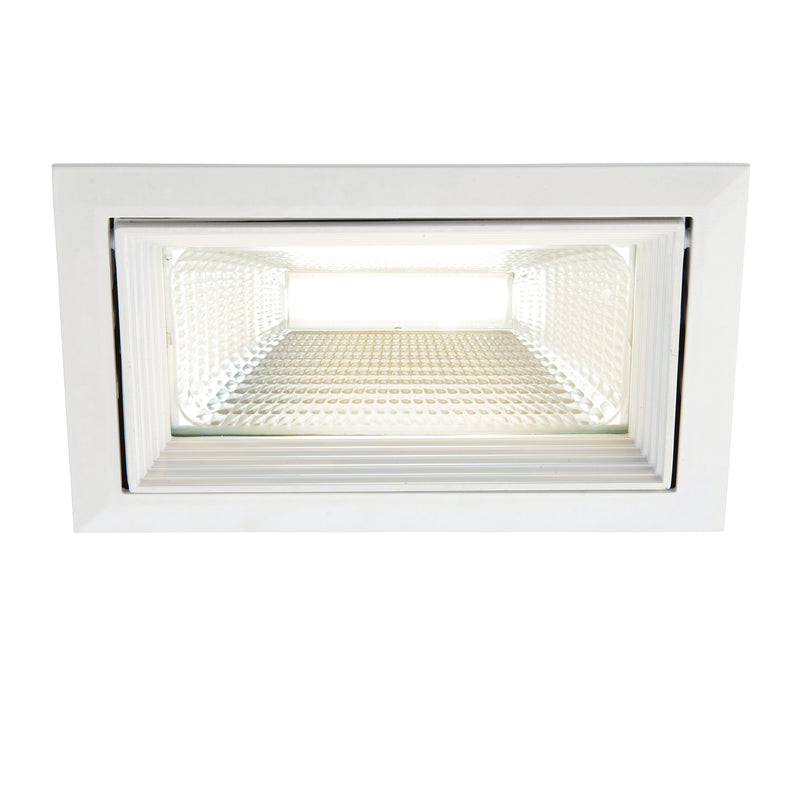 Axial Rectangular White Adjustable Recessed Downlight 35W
