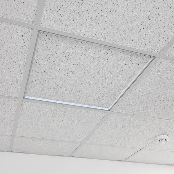 sirio frame square led panel 40w cool white by saxby lighting, close up image 55