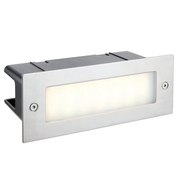 Seina Cool White LED Brick Light IP44 3.5W - Silver