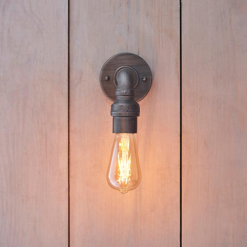 Pipe 1lt Brass Wall Light by Endon Lighting 3