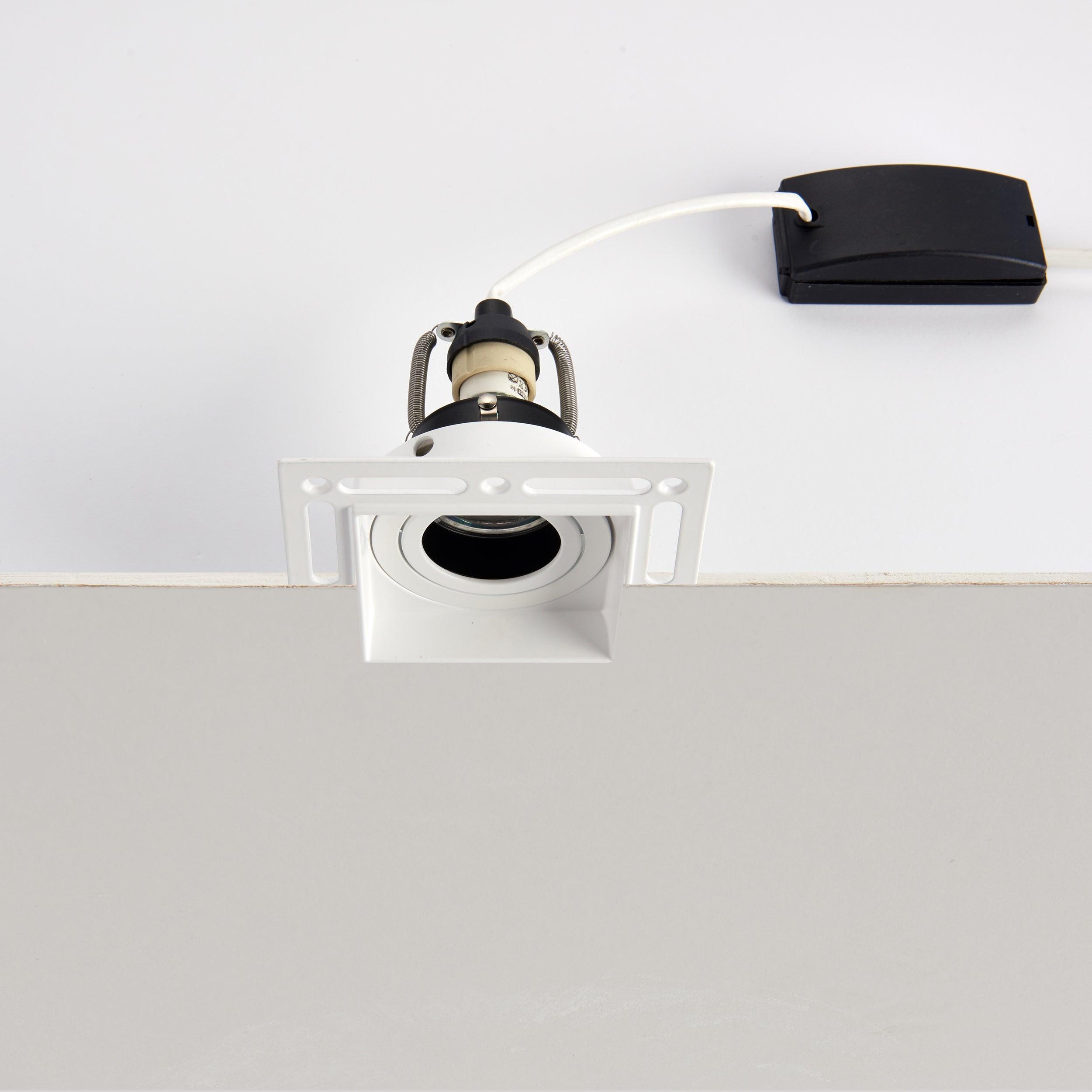 trimless downlight square 50w white by saxby lighting, close up image 32