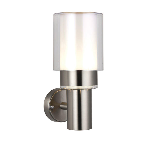 Olympia LED Silver Outdoor Wall Light IP44 10.8W
