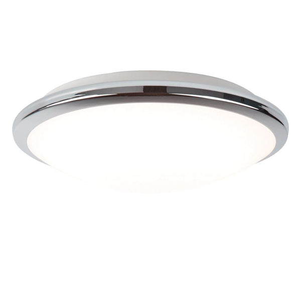 Knutsford Chrome/Frosted Glass Bathroom Ceiling Flush - 30cm image 1