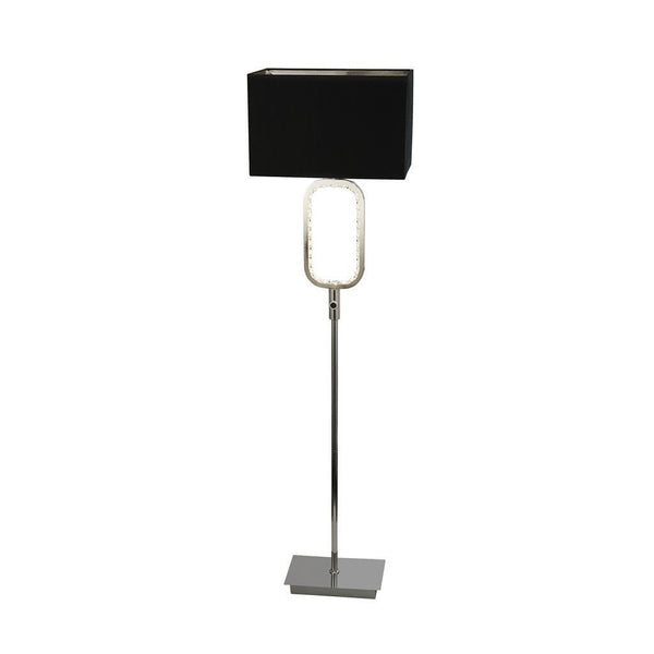Searchlight Aura Chrome Floor Lamp With Black Shade by Searchlight Lighting 1