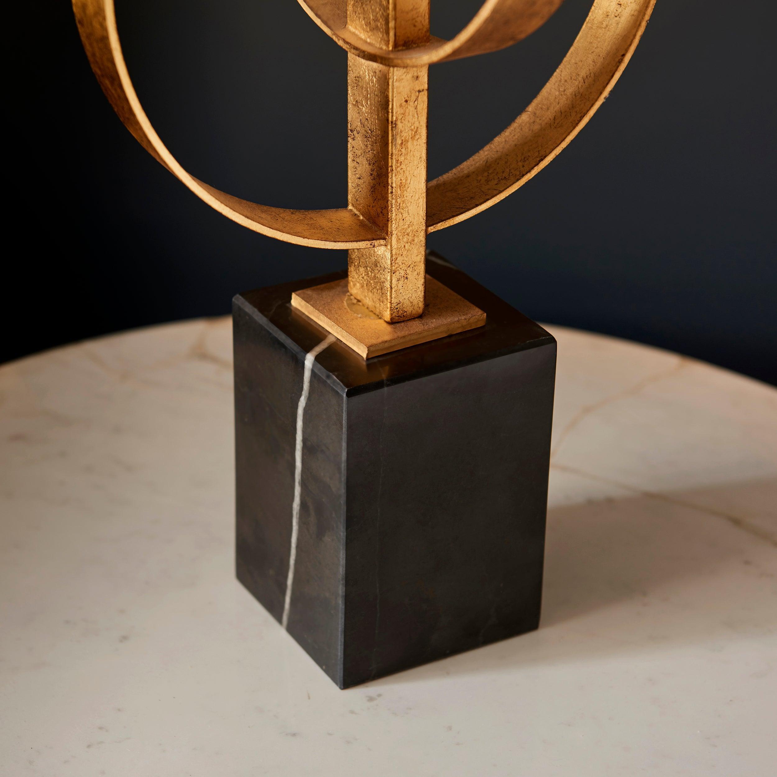 Norfolk Gold Table Lamp With Black Marble Base - Teal Shade-Living Lights-Living-Room-Tiffany Lighting Direct-[image-position]