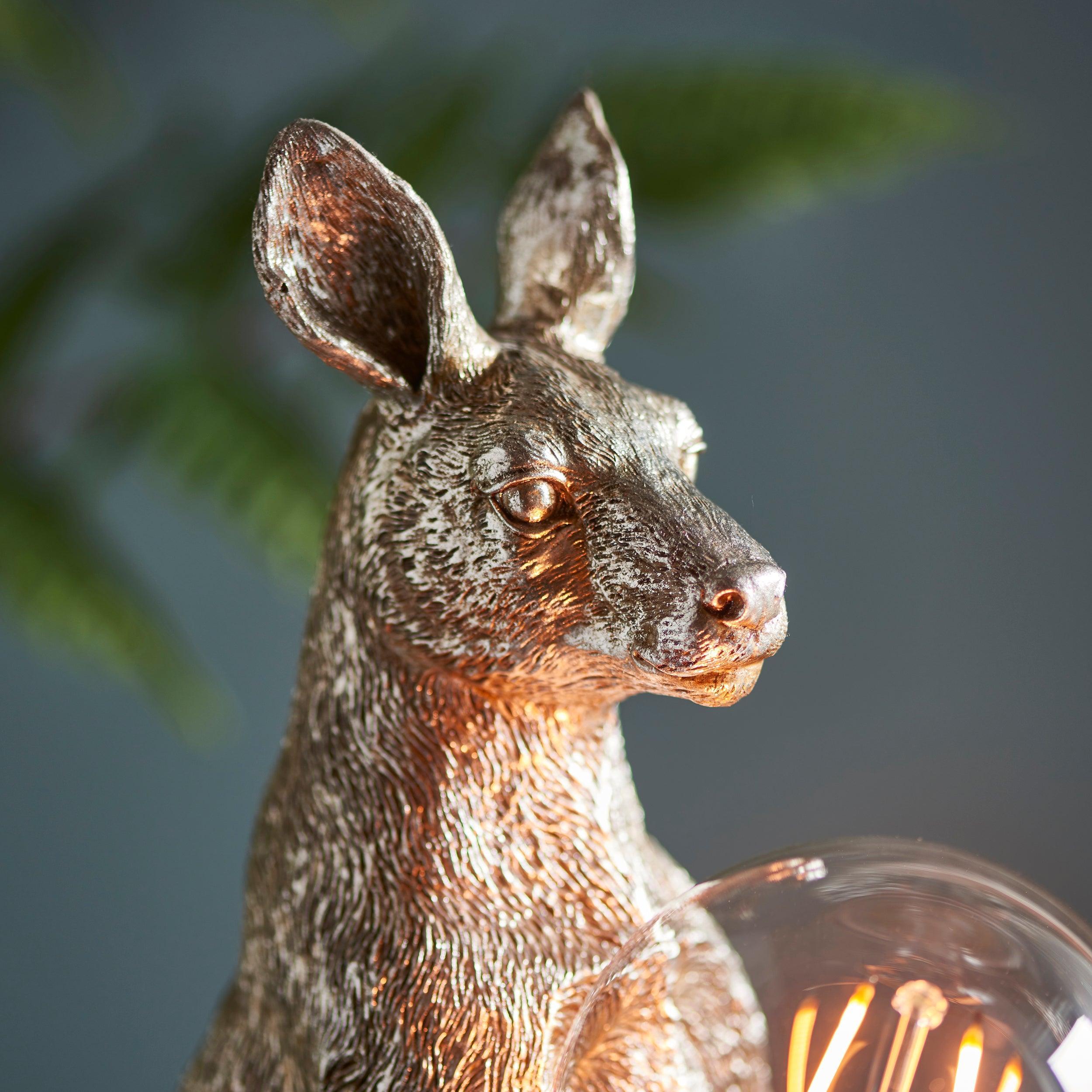 Living Lighting Kanga Silver Kangaroo Table Lamp-Living Lights-Living-Room-Tiffany Lighting Direct-[image-position]