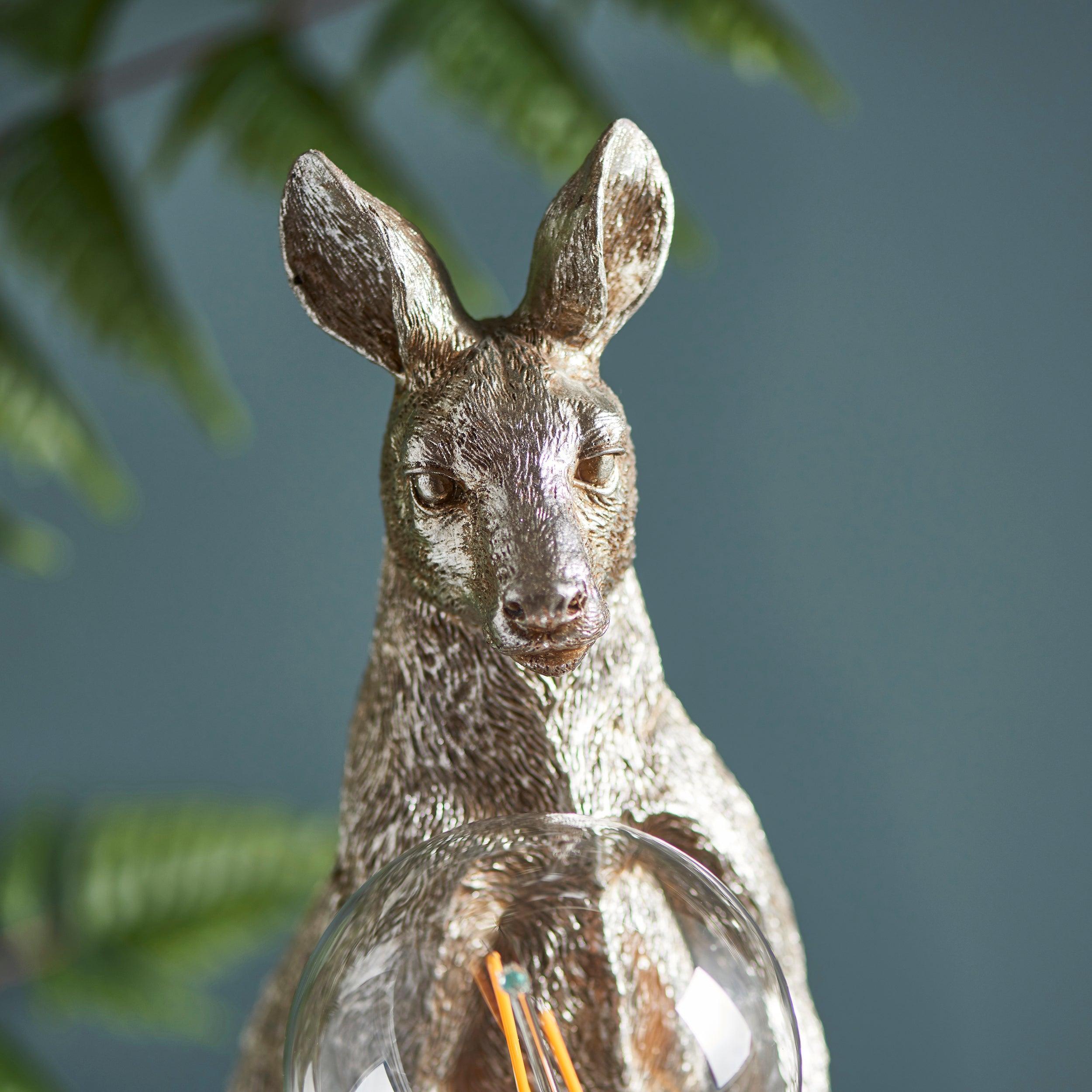 Living Lighting Kanga Silver Kangaroo Table Lamp-Living Lights-Living-Room-Tiffany Lighting Direct-[image-position]