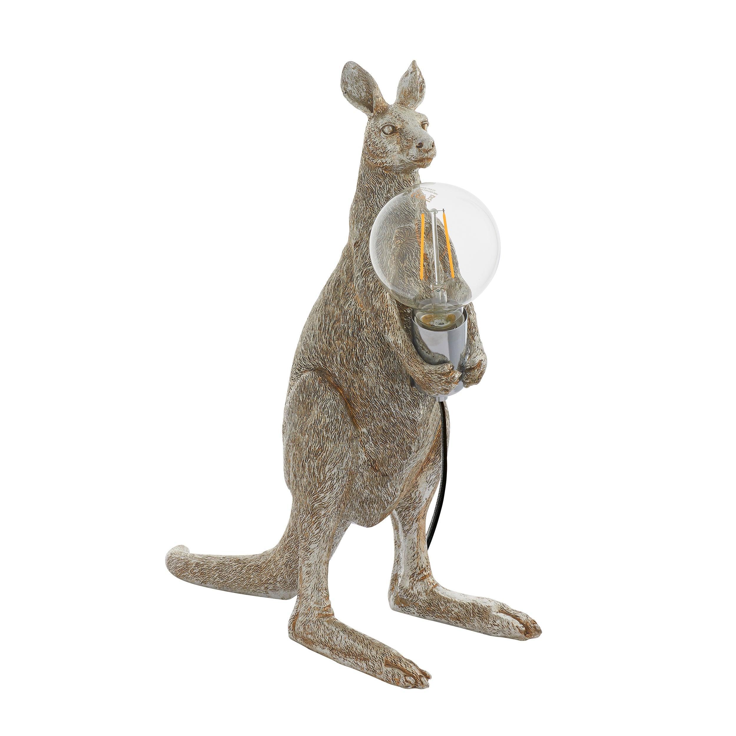 Living Lighting Kanga Silver Kangaroo Table Lamp-Living Lights-Living-Room-Tiffany Lighting Direct-[image-position]