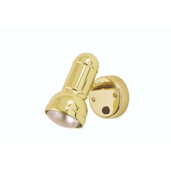 Regency Polished Brass Single Spot Light - Adjustable