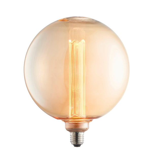 E27 Globe Internal Cylinder Amber LED 2.8w Light Bulb - 200mm