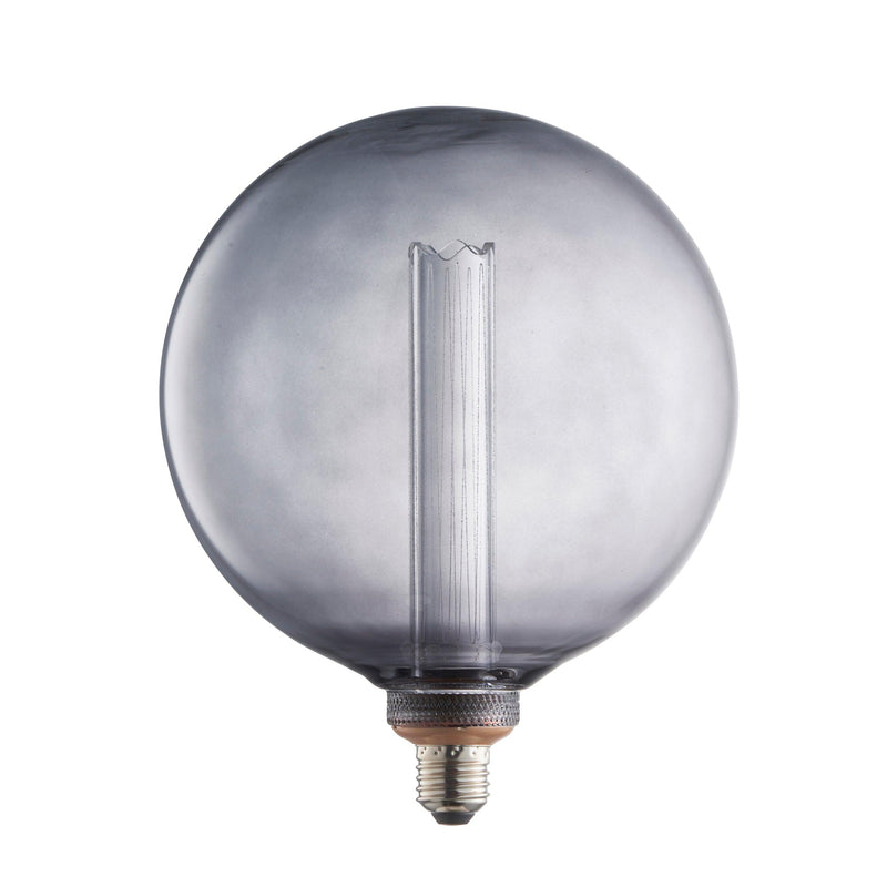 E27 Smoked Glass Globe Internal Cylinder LED 2.8w Light Bulb