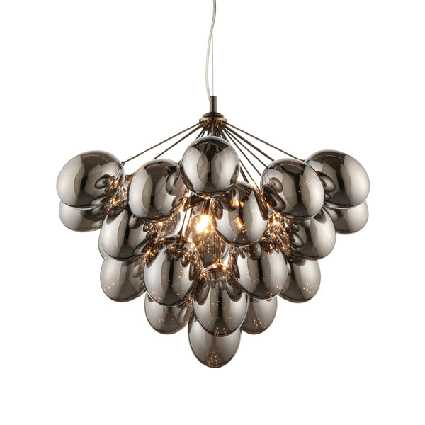 Infinity 6 Light Black Chrome Ceiling Pendant With Shades