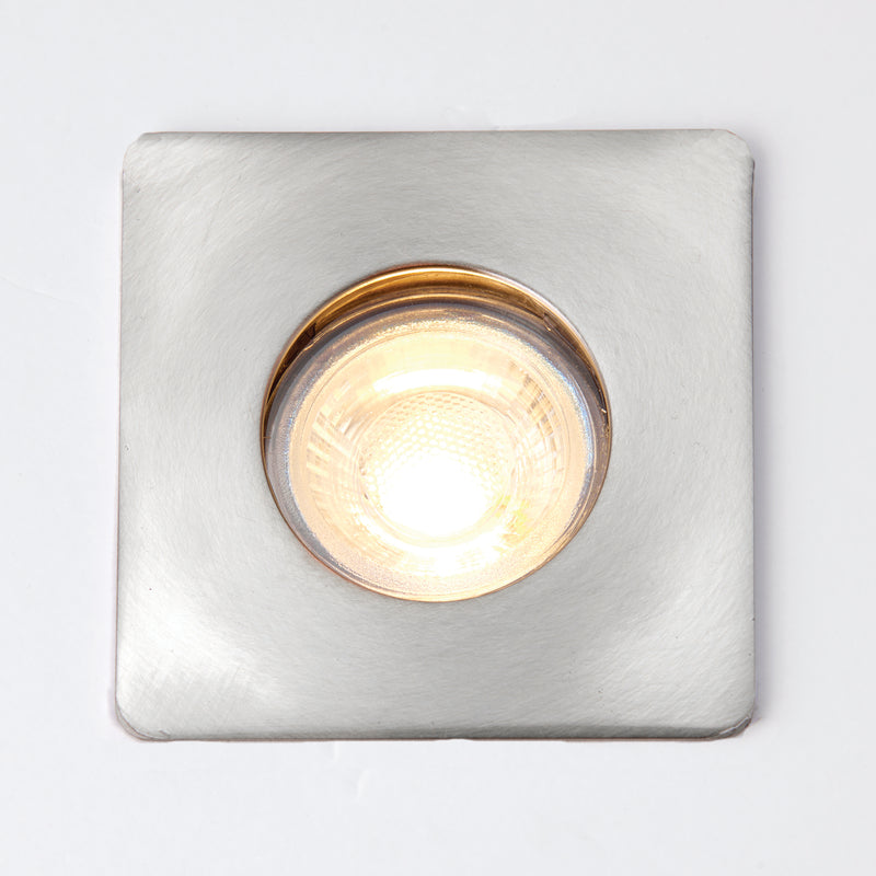 Speculo Brushed Chrome Square Recessed Light IP65 50W