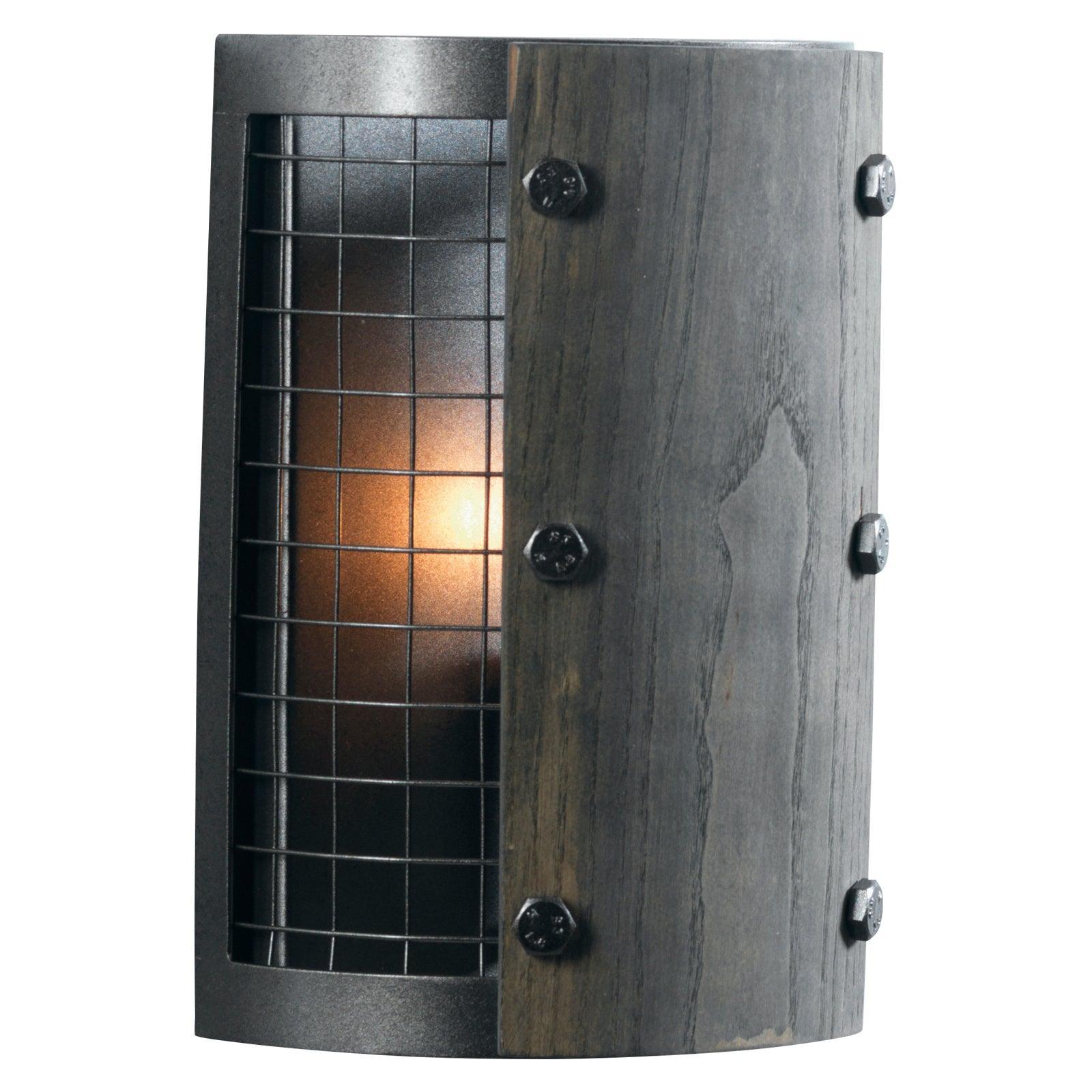 oaks lighting harkin wood metal wall light