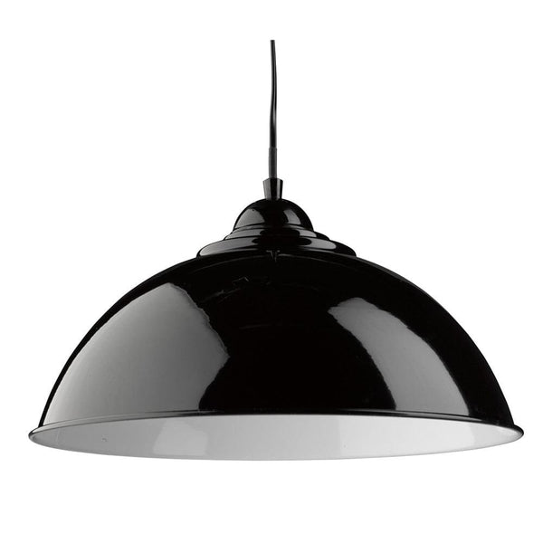 Searchlight Fusion Half Dome Black Ceiling Pendant